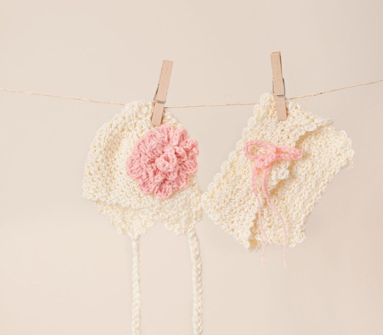 Neugeborenen Shell Stitch Baby Mütze Und Windelüberzug von thewhimsicalelephant