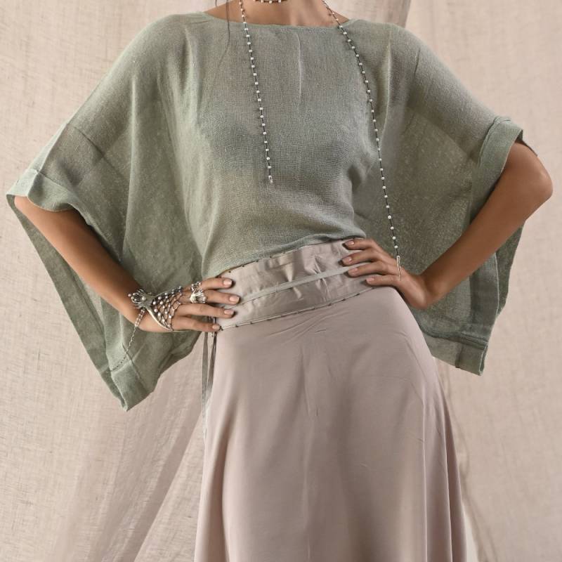 Wickelgürtel - Silber Habutai Seide Glasperlen Boho Chic Gürtel Der Weiße Rabe von thewhiteravennest