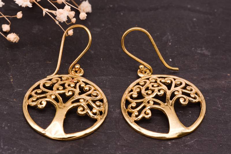 Goldene Baum Des Lebens | Ohrringe Messing von thewildfolkBOHO