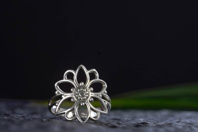 Ring ~ Flora 925Er Sterling Silber Blume Blüte von thewildfolkBOHO