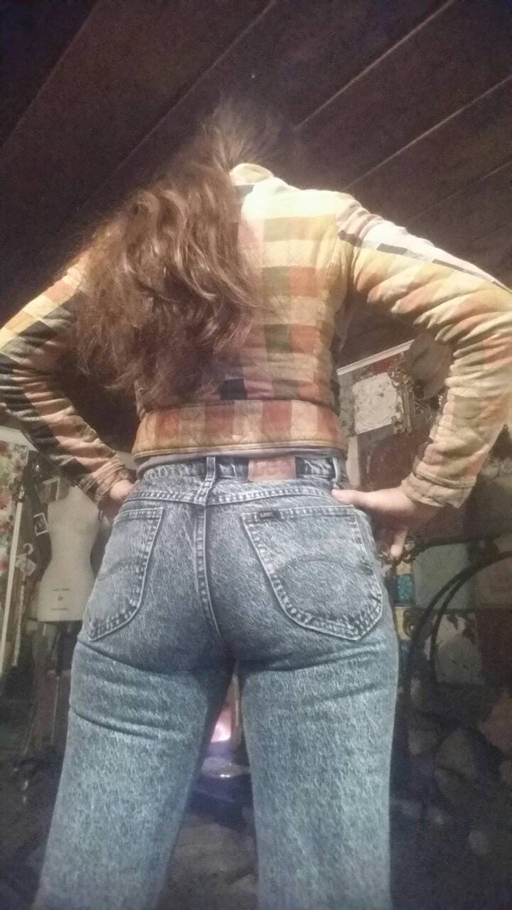 Geniale Lee 80S 1980S Acidwash Jeans New Wave Punk Rocker Metall Mom Denim Acid Washed High Waisted von thewindowlady