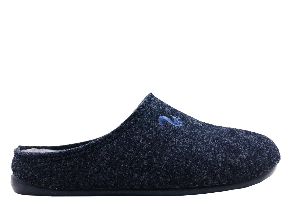 PET Slipper | thies | vegane Hausschuhe | dunkelblau 42 von thies