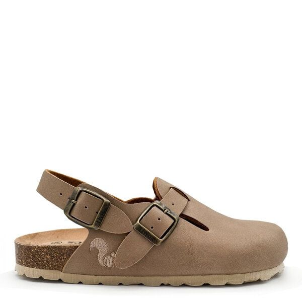 Vegane thies ® Eco Bio Backstrap Clogs aus rec. PET mit Kork-Tieffussbett von thies