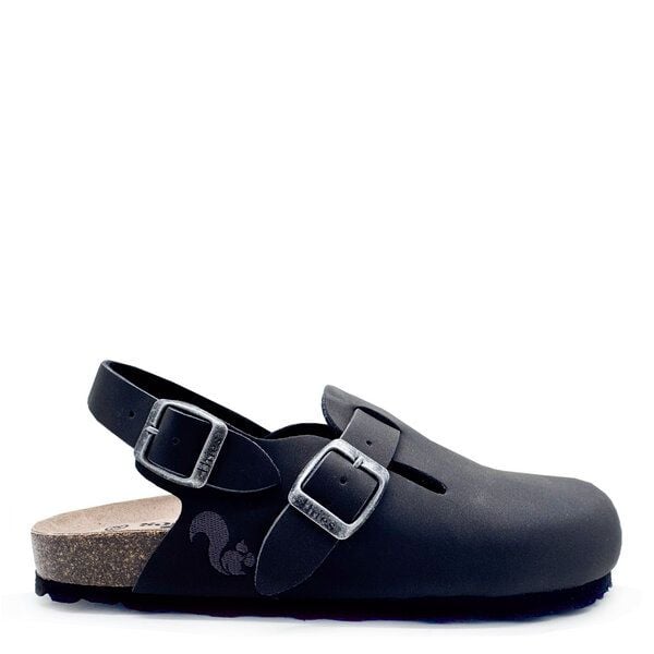 Vegane thies ® Eco Bio Backstrap Clogs aus rec. PET mit Kork-Tieffussbett von thies
