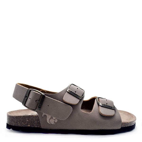 Vegane thies ® Eco Bio Backstrap Sandale aus rec. PET mit Kork-Tieffussbett von thies