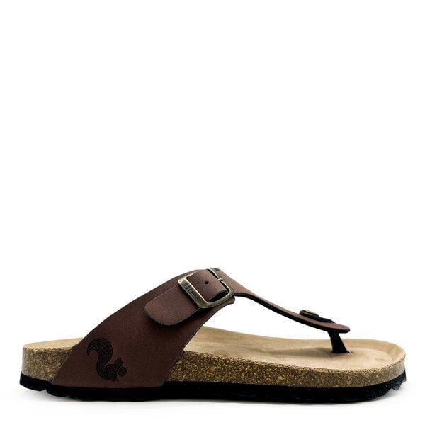 Vegane thies ® Eco Bio Thong Sandale aus rec. PET mit Kork-Tieffussbett MEN von thies