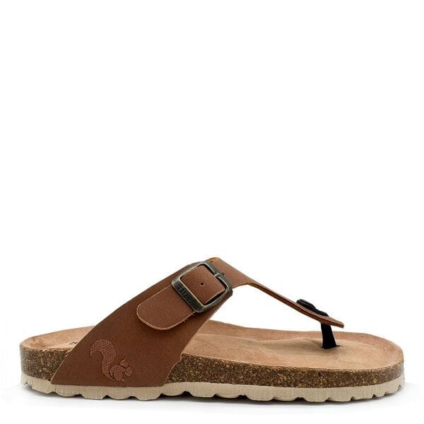 Vegane thies ® Eco Bio Thong Sandale aus rec. PET mit Kork-Tieffussbett MEN von thies