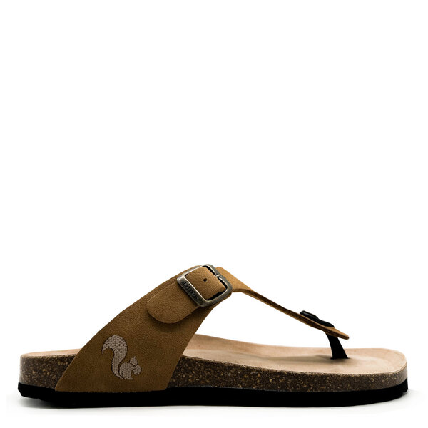 Vegane thies ® Eco Bio Thong Sandale aus rec. PET mit Kork-Tieffussbett MEN von thies