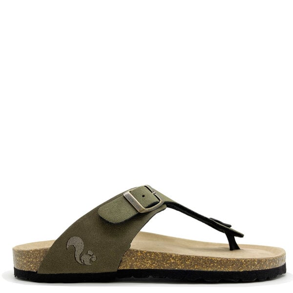 Vegane thies ® Eco Bio Thong Sandale aus rec. PET mit Kork-Tieffussbett MEN von thies