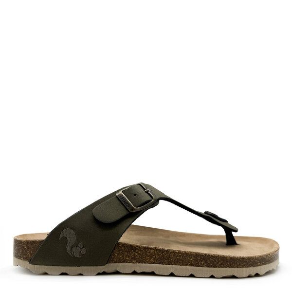 Vegane thies ® Eco Bio Thong Sandale aus rec. PET mit Kork-Tieffussbett MEN von thies
