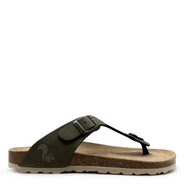 Vegane thies ® Eco Bio Thong Sandale aus rec. PET mit Kork-Tieffussbett MEN von thies