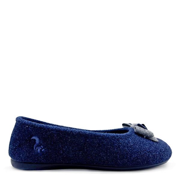 Veganer Hausschuh "thies ® Eco Bow Ballerina" aus recycelten PES, fair produziert von thies