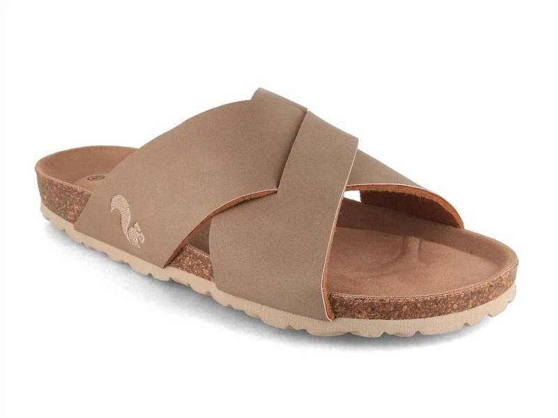 thies Damen Pantolette Eco Pool Slide, elephant grey Hausschuh von thies