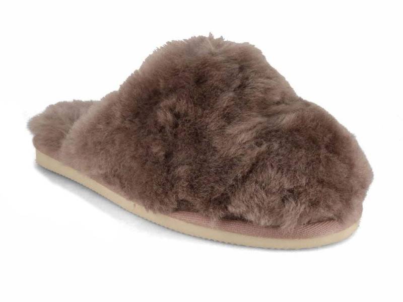 thies Damen Schaffell Pantoffel Fluffy Hausschuh 100% Doubleface Schaffell von thies