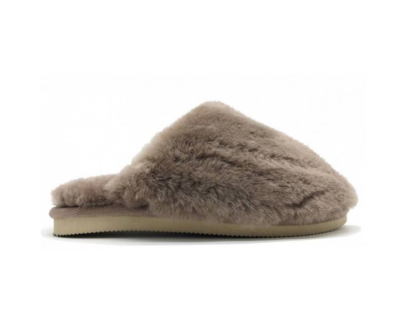 thies Schaffellpantoffel Sheepskin Slipper grau Damen Hausschuh von thies