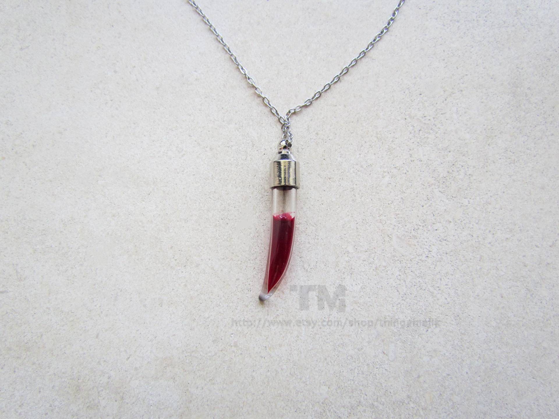 Bite Me - Von Vampir Inspirierte Halskette Bite Me - Von Vampir Inspirierte Halskette von thingamajik