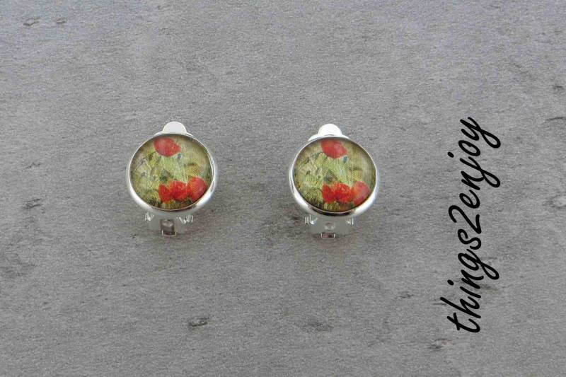 Ohrclips - Mohnfeld von things2enjoy