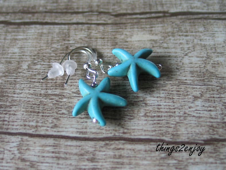Ohrhänger - Seestern in Türkis von things2enjoy