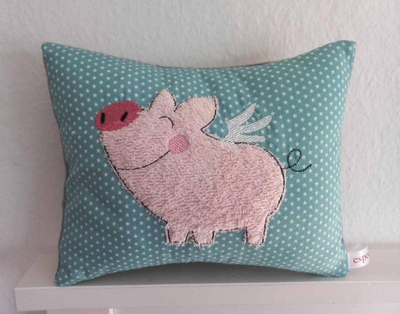 Glücksschwein Kissen, Glücksbringer, Glücksschweinchen, Schwein von thingsoflove76
