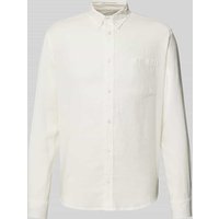 Thinking Mu Regular Fit Freizeithemd mit Brusttasche Modell 'WHITE HEMP ANT' in Offwhite, Größe L von thinking mu