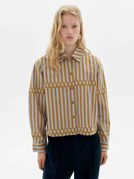 thinking mu Damen Bluse - Duna Blouse - aus Baumwolle von thinking mu