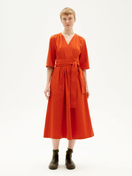 thinking mu langes Kleid - Angelica Dress - aus biologisch angebauter Baumwolle von thinking mu