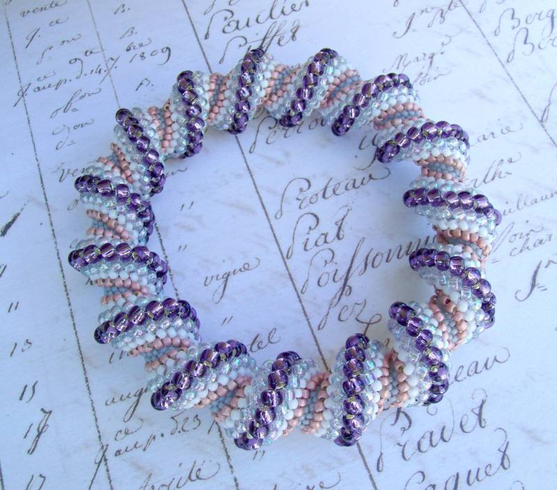 Cellini Spiral Armreif Armband, Toho Und Miyuki Rocailles Perlen Armband von thiosart