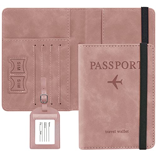 thirei Reisepass, Kreditkarte und Reisedokumente für Männer und Frauen, RFID-blockierende Passhülle (Rosa) von thirei