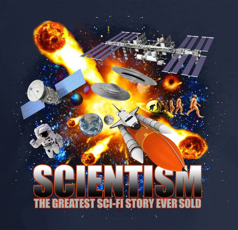 Kurz-Sleeve Unisex T-Shirt-Scientism-Greatest Story Ever Sold Kurz-Sleeve Unisex T-Shirt-Scientism-Greatest Story Ever Sold von thirsTshop
