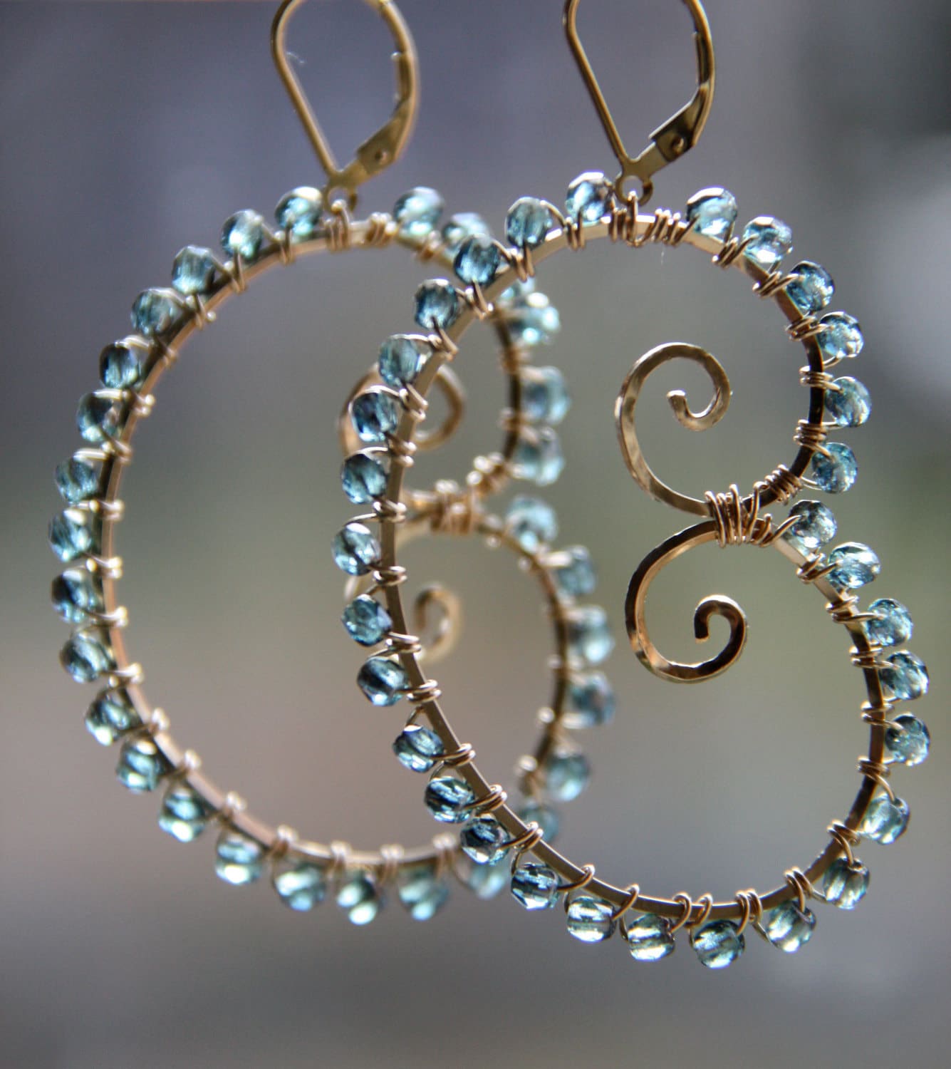 14 K Gold Draht Ohrringe 14 K Gold Draht Ohrringe von thistlehouse3
