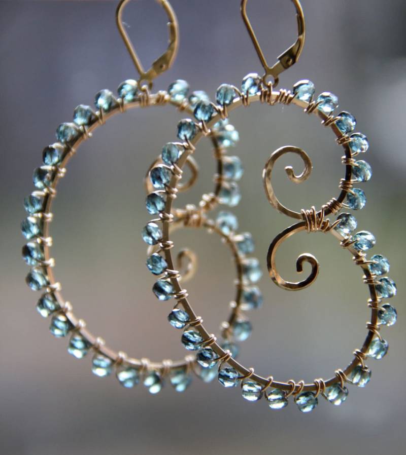 14 K Gold Draht Ohrringe 14 K Gold Draht Ohrringe von thistlehouse3