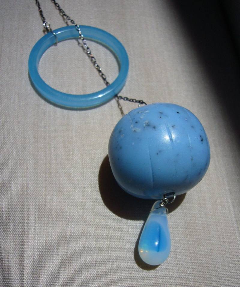 Vintage Türkis Lucite, Kunststoff Und Glasperle Lariat Vintage Türkis Lucite, Kunststoff Und Glasperle Lariat von thistlepixie