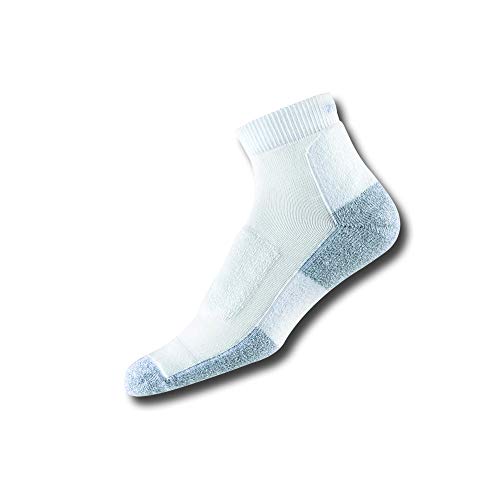 thorlos Lwmxw Damen Knöchelsocken, dünn, gepolstert, Weiß/Platinum, Small von Thorlos