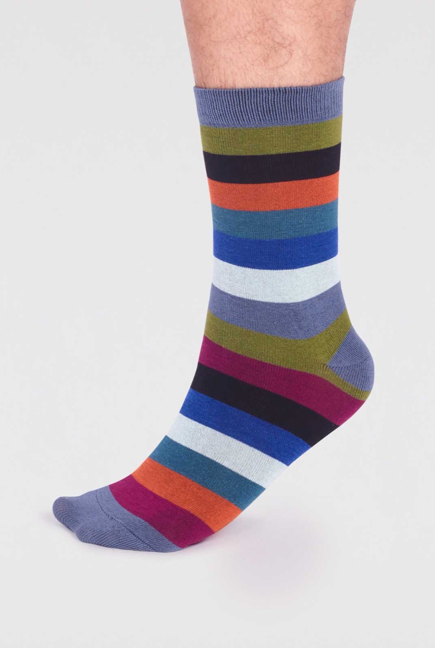 JASE BAMBOO STRIPE SOCKS | thought | vegane Socken | Smok... 40-46 von thought