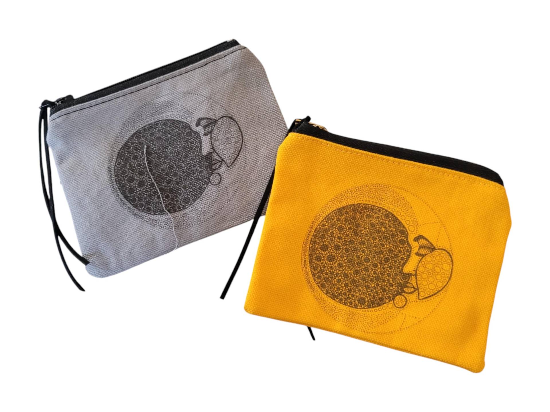 Canvas Geldbörse - Mond von threads2stitches