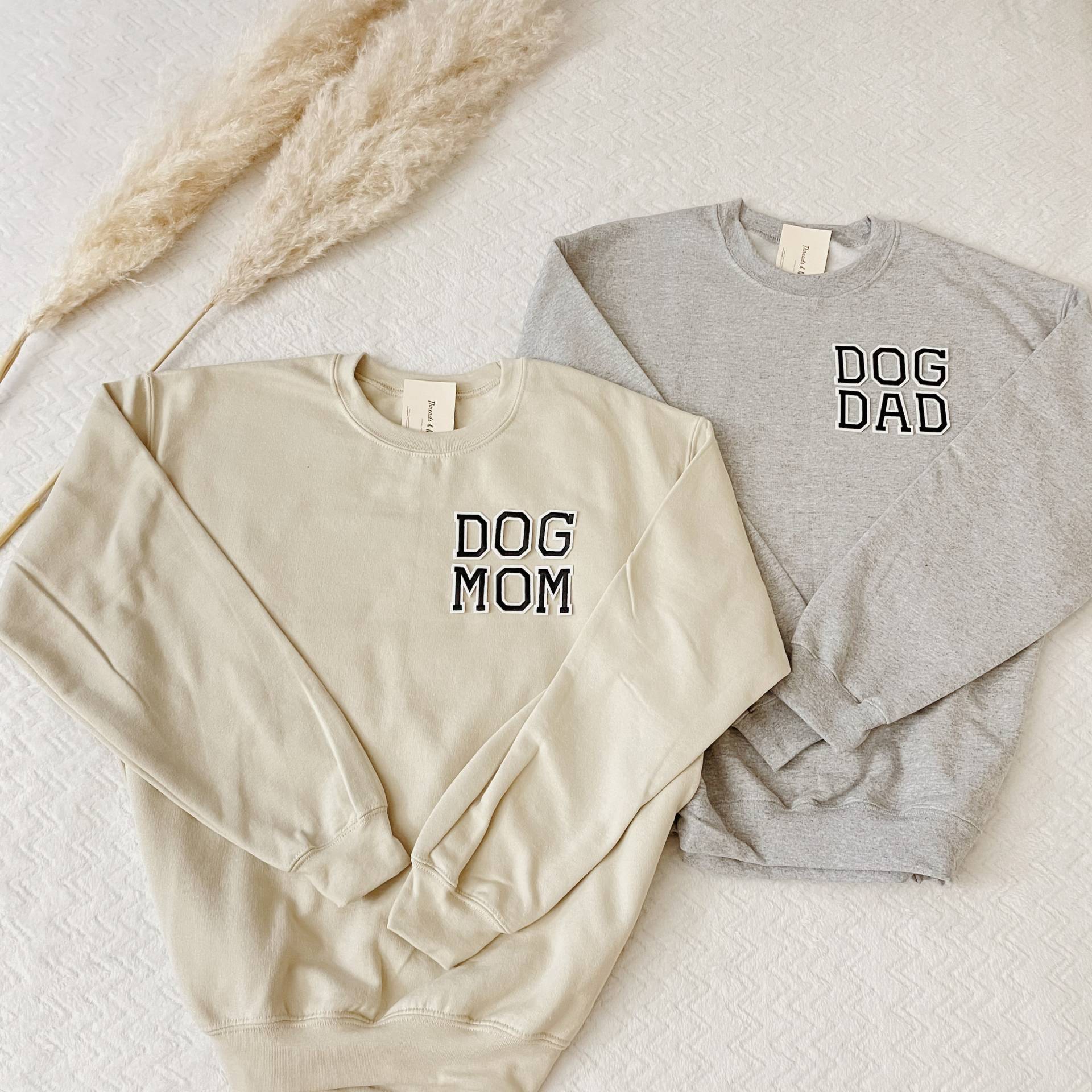 Hunde Mama Sweatshirt | Dad Hund Rundhalsausschnitt Papa Geschenk Vatertag Für von threadsandneedlesCHI