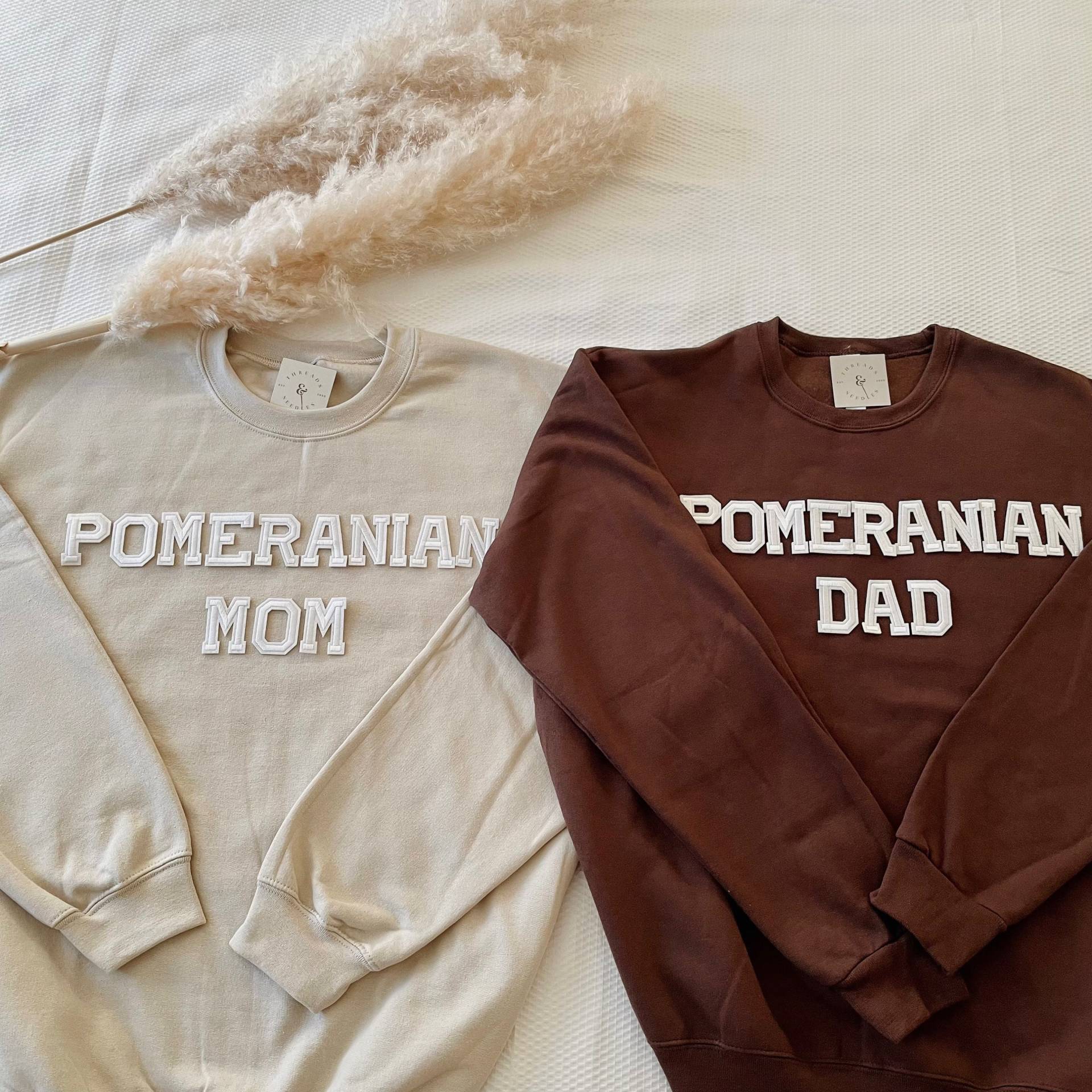 Pommern Mom Sweatshirt | Dad Hunde Mama Spitz Papa Geschenk Geschenke von threadsandneedlesCHI