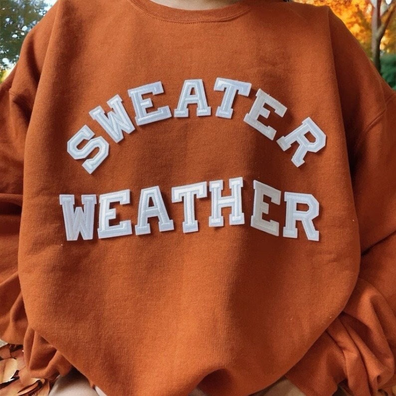 Pullover Wetter Sweatshirt | Niedliches Herbst-Sweatshirt Herbst Für Frauen Rundhalsausschnitt Thanksgiving Halloween von threadsandneedlesCHI