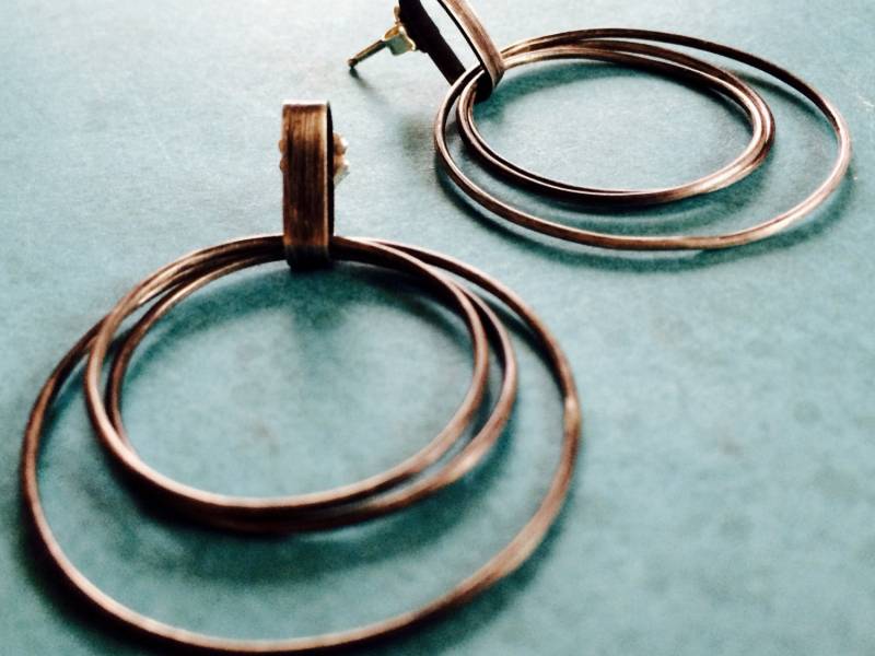 sterling Silber Triple Creolen sterling Silber Triple Creolen von threegracesdesigns