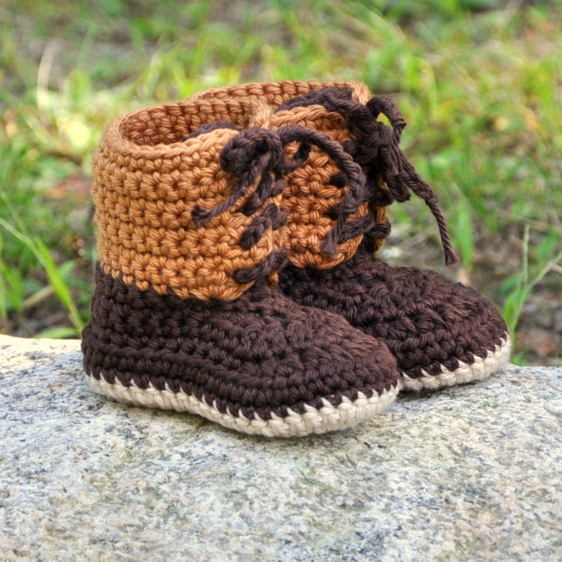 Baby Booties, Häkeln Baumwolle Boots, Winter Style Boots von threekittensknitting