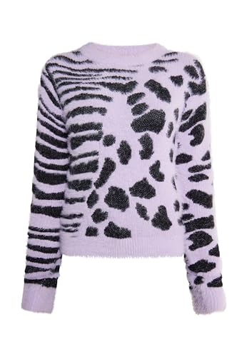 threezy Damen Strick Pullover 23728603-TH01, VIOLETT, L von threezy