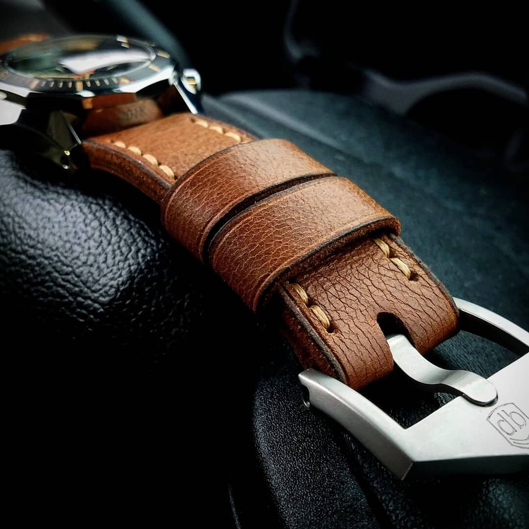 28 Vintage Vdb Panerai Burnt Terracotta Amazing Horween Leder Uhrenriemen Ooak Rustikal Personalisiert Iwatch Band Custom Unisex von thyConstantine