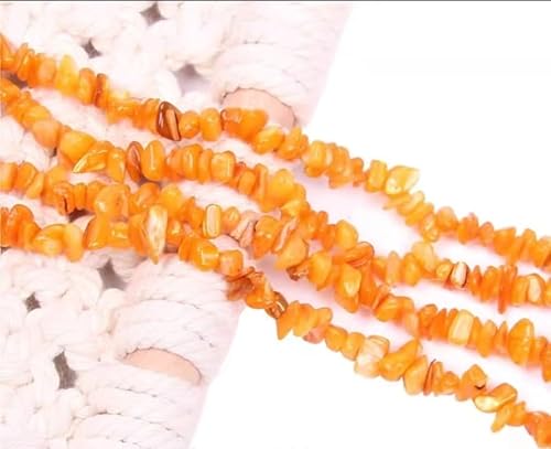 tiHtYYfs Handgemachte Perlen DIY-Perlenzubehör, gefärbter quadratischer Schotter, perforierte Muschel, unregelmäßige lose Perlen, Perlenmaterial (Color : B, Size : About85mm(perforated)) von tiHtYYfs