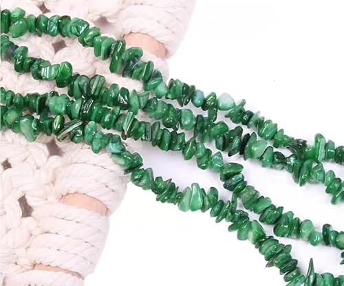 tiHtYYfs Handgemachte Perlen DIY-Perlenzubehör, gefärbter quadratischer Schotter, perforierte Muschel, unregelmäßige lose Perlen, Perlenmaterial (Color : C, Size : About85mm(perforated)) von tiHtYYfs