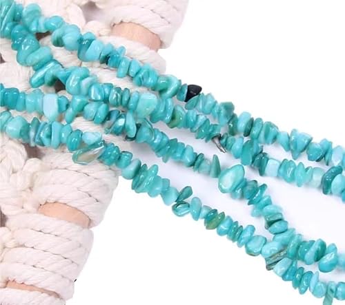 tiHtYYfs Handgemachte Perlen DIY-Perlenzubehör, gefärbter quadratischer Schotter, perforierte Muschel, unregelmäßige lose Perlen, Perlenmaterial (Color : J, Size : About85mm(perforated)) von tiHtYYfs