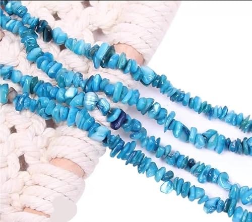 tiHtYYfs Handgemachte Perlen DIY-Perlenzubehör, gefärbter quadratischer Schotter, perforierte Muschel, unregelmäßige lose Perlen, Perlenmaterial (Color : K, Size : About85mm(perforated)) von tiHtYYfs