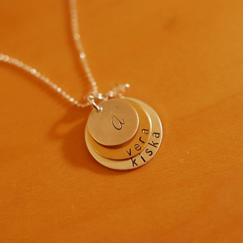 Gold & Silber Layered Halskette Auf Kette Mit Kristall von tianam
