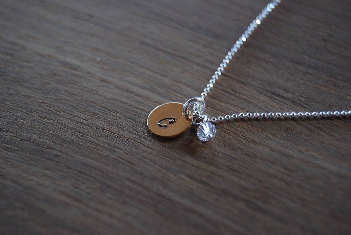 Goldkette Mit Initial Und Geburtsstein Goldkette Mit Initial Und Geburtsstein von tianam