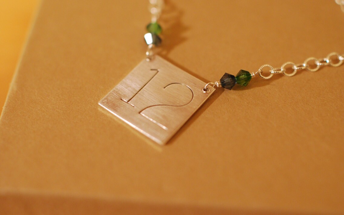 Ihre Zahl Sterling Silber Halskette Ihre Zahl Sterling Silber Halskette von tianam