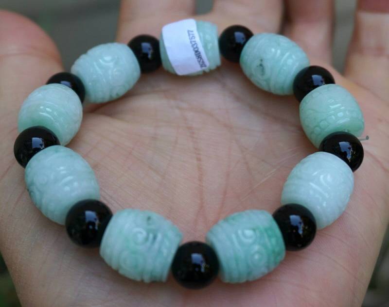 15 X 13 Mm Zertifiziert Unbehandelt 100% Natürlich Jadeit Klasse A Typ Handgeschnitzte Blumen Perlen Armbänder Armreif 7577 von tiantianjadeite